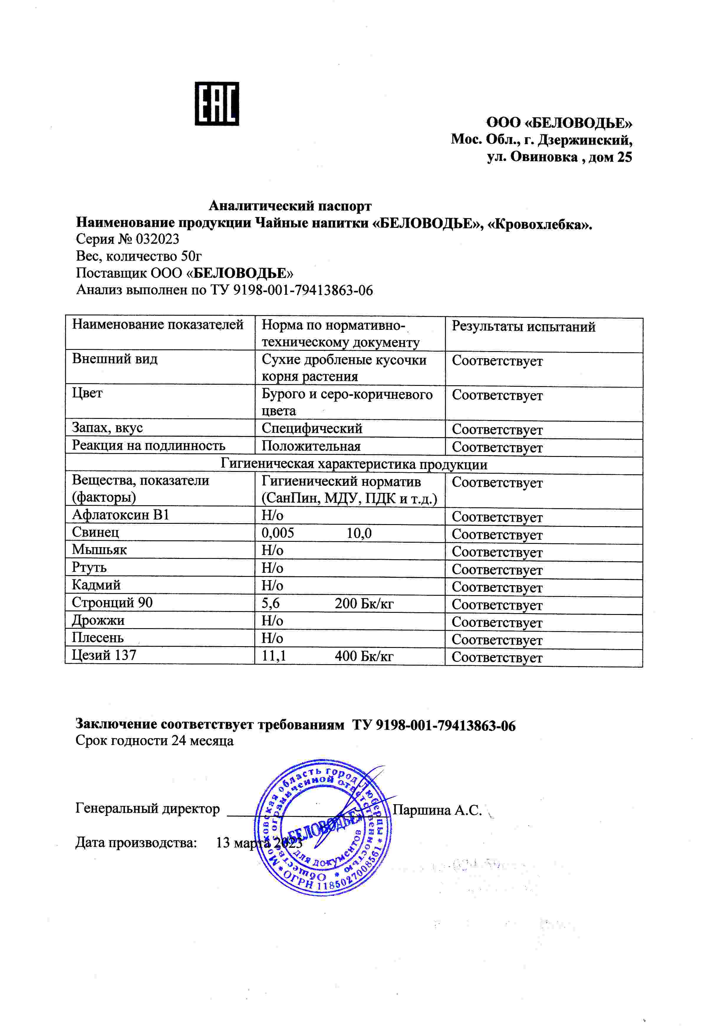 Паспорт №032023